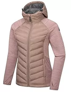 Mapamyumco Jacken Mapamyumco Damen Isolierte Wanderjacke Thermo Running Hybrid Jacke Kapuzenjacke Leicht Atmungsaktiv und Warm