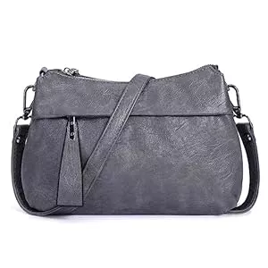 HUA ANGEL Taschen & Rucksäcke HUA ANGEL Handtasche Damen UmhäNgetasche Leder Mittelgroß Mit Mehreren FäCher FüR Handy Und Portmonee Elegant Schultertasche Damen Klein UmhäNgetasche FüR Unterwegs Hochzeit Arbeits Party