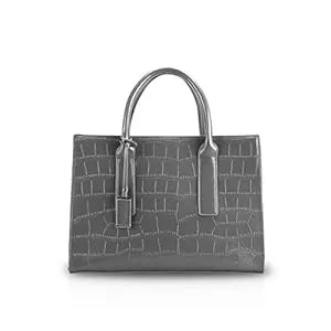 NICOLE & DORIS Taschen & Rucksäcke NICOLE&DORIS Dame Handtaschen Tote Umhängetasche Schultertasche Crocodile PU Grau