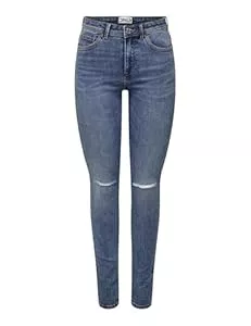 ONLY Jeans ONLY Damen Onlwauw Knee des PIM Mid-Waist Jeans