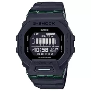 Casio Uhren Casio Herren Quartz Armbanduhr, 46.00mm GehäusegröÃŸe mit schwarz digital Zifferblatt und schwarz Plastic/Resin Bracelet Armband GBD-200UU-1ER