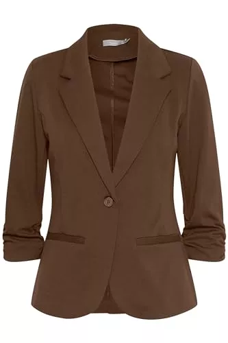 fransa Blazer fransa FRZablazer Damen Blazer Kurzblazer Jacke mit Stretch Geraffte Ärmel mit Taschen