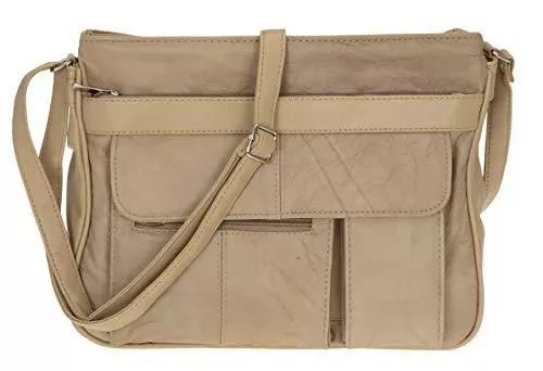 Alessandro Salvatore Taschen & Rucksäcke Alessandro Salvatore Leder Handtasche Damen Schultertasche Köln Tasche Regenschirm-Fach Echtleder +e