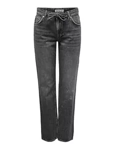 ONLY Jeans ONLY Damen Onlbree Low Grey Straight DNM Dot Jeans