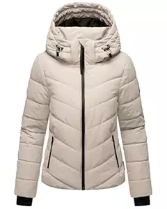 MARIKOO Jacken MARIKOO Damen Winterjacke warme Steppjacke mit Abnehmbarer Kapuze Samuiaa XVI XS-3XL