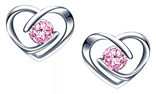 Yumilok Schmuck Yumilok Kette und Ohrringe Set,925 Silber Halskette & Ohrringe Set,Schmuck Set,Silber Schmuckset Damen 925,Schlüsselbein Halskette