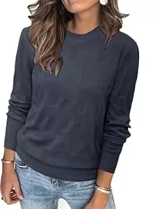 TrendiMax Pullover & Strickmode TrendiMax Pullover Damen Rundhals Strickpullover Casual Oberteile Langarm Sweatshirt Elegant Frühling Herbst