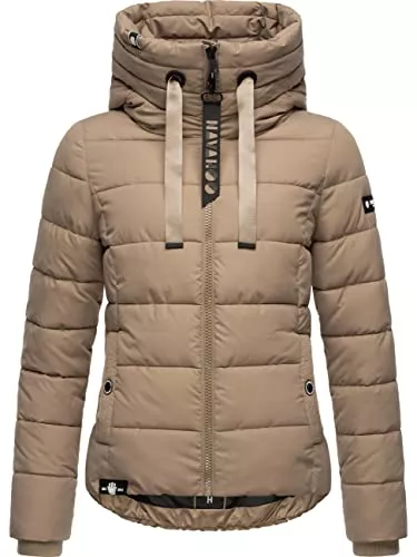 Navahoo Jacken Navahoo Damen Winterjacke warme Steppjacke mit hohem Kragen und Verstellbarer Kapuze Amayaa XS-XXL