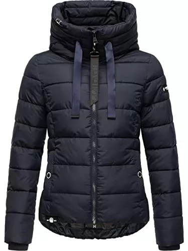 Navahoo Jacken Navahoo Damen Winterjacke warme Steppjacke mit hohem Kragen und Verstellbarer Kapuze Amayaa XS-XXL