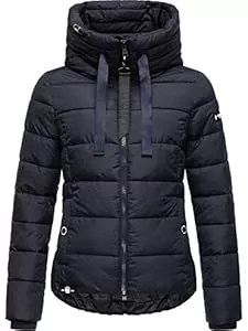 Navahoo Jacken Navahoo Damen Winterjacke warme Steppjacke mit hohem Kragen und Verstellbarer Kapuze Amayaa XS-XXL