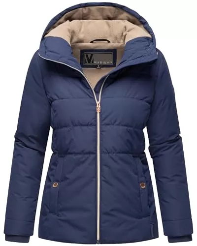 MARIKOO Jacken MARIKOO Damen Winterjacke warme wasserdichte Steppjacke aus recyceltem Material mit Kapuze Alemee 16 XS-3XL