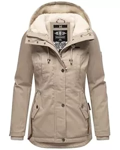 MARIKOO Jacken MARIKOO warme Damen Winter Jacke Teddyfell gefütterte Winterjacke B802