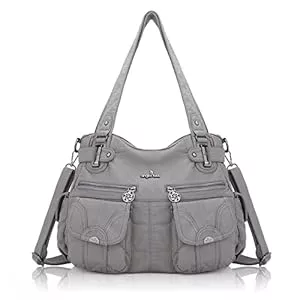 Angel Kiss Taschen & Rucksäcke Angel Kiss Tasche Damen Handtasche weiches Taschen Schultertasche Henkeltaschen Umhängetaschen Tragetasche Tote Shopper Groß Hobo Tasche Viele Fächer tolle tasche für Frauen