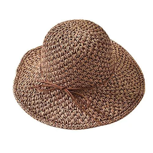 Qchomee Hüte & Mützen Qchomee Frauen Strohhut Damen Sonnenhut Atmungsaktiv Sommerhut Sonnencreme Anglerhut Outdoor Hut Faltbar Fischerhut Sommer Anti-UV elegant Strandhut für Wandern Camping Tourismus Khaki/Beige