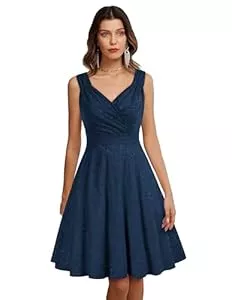 GRACE KARIN Cocktail GRACE KARIN Damen Spitzen Rockabilly Kleid Knielang Retro Vintage Kleid