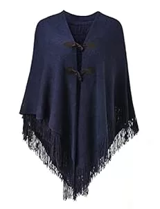 Ferand Schals & Tücher Ferand Damen Poncho Locker sitzender Cape Schal mit offener Vorderseite für Herbst und Winter