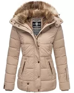 MARIKOO Jacken MARIKOO Damen Winterjacke warme Steppjacke mit Kunstfell Innenfutter Nekoo XS-3XL