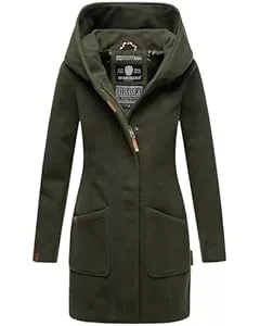 MARIKOO Mäntel MARIKOO Damen Mantel Trenchcoat Wintermantel Übergangs Jacke Parka Lang B819