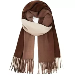 Glamexx24 Schals & Tücher Glamexx24 Schal Damen Winterschal Kaschmir Gefühl Langer Schal mit Fransen Baumwolle Warm Herbst Winter Unifarben Deckenschal und Tücher 200 x 74 cm, 165x 70 cm