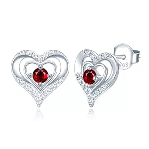 CONILOK Schmuck CONILOK Herz Zirkonia Ohrringe Stecker Ohrstecker Silber 925 Damen Ohrringe Mode Schmuck Ohrring Liebes Geschenk für Sie Frauen Freundin Teenager Mädchen Geburtstag Muttertag Hochzeit Weihnachtstag