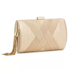 WEIMZC Taschen & Rucksäcke WEIMZC Women Clutch Bag Evening bag Fringed Evening Handbag,Lady Party Wedding Clutch Purse Chain Shoulder Cross Body Bag