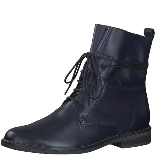 MARCO TOZZI Stiefel MARCO TOZZI Damen Stiefeletten zum Schnüren aus Leder Flach