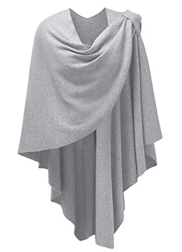 PULI Schals & Tücher PULI Damen Poncho Schal Cashmere Feeling Strick Cape Cardigan Für Frauen Geschenk Für Mutter