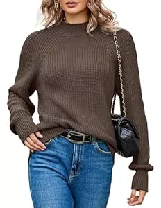 Zeagoo Pullover & Strickmode Zeagoo Pullover Damen Grobstrickpullover Herbst Winter Strickpullover Rollkragen Langarm Sweater Casual Oversize Pulli Lässiges Oberteile