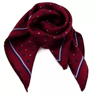 TigerTie Schals & Tücher TigerTie Feines Damen Nickituch in Seide rot blau dunkelblau 53 x 53 - Tuch Halstuch Schal