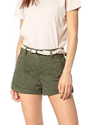 Eight2Nine Shorts Eight2Nine Damen Chino Shorts Hose mit Flecht-Gürtel