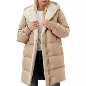 Generisch Mäntel Generisch Damen Mantel Dufflecoat Lässiges Jacke Warme Mittellange Winter Wintermantel,Outdoor Damen Jacke,Damenmantel Übergröße