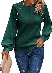 Toplop Pullover & Strickmode Toplop Damen Pullover Winter Rundhals: Herbst Outdoor Jumper Retro Sweatshirt Vintage Mode Langarmshirt Lässig Pulli Warm Damenpullover Kuschelpullover Wickelpullover