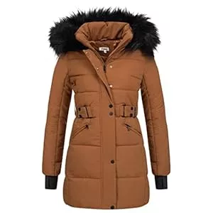 Elara Jacken Elara Damen Steppjacke Winterjacke Kunstfellkragen Chunkyrayan