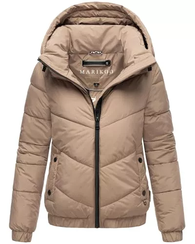 MARIKOO Jacken MARIKOO Damen Winterjacke (XS-XXL) - Steppjacke, Kapuze mit Reißverschluss aufnehmbar, geringes Eigengewicht, Warme Jacke Frauen - N002
