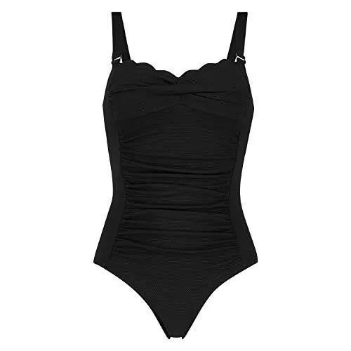 HUNKEMÖLLER Bademode HUNKEMÖLLER Damen Gepolsterter einteiliger Badeanzug Scallop