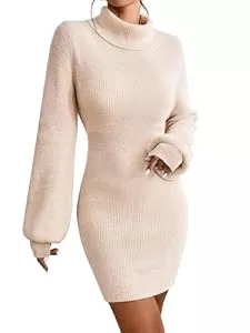 JUOIANTANG Freizeit JUOIANTANG Strickkleid Damen Herbst Pullover Damen Lang Hüftkleid Für Frauen XS-XXL