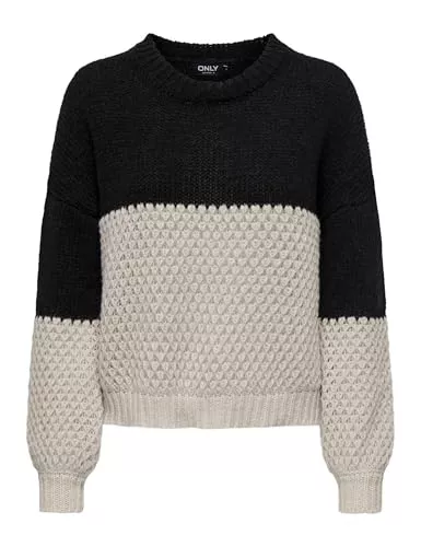 ONLY Pullover & Strickmode ONLY Damen Onlrose Life Ls O-Neck Block KNT Pullover