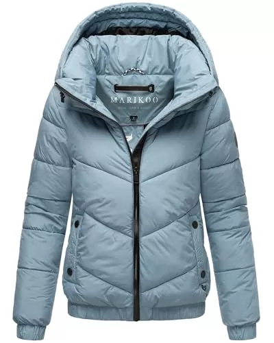 MARIKOO Jacken MARIKOO Damen Winterjacke (XS-XXL) - Steppjacke, Kapuze mit Reißverschluss aufnehmbar, geringes Eigengewicht, Warme Jacke Frauen - N002