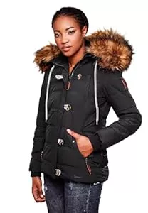 Navahoo Jacken Navahoo warme Damen Winter Stepp Jacke Teddyfell Winterjacke Parka Mantel B831