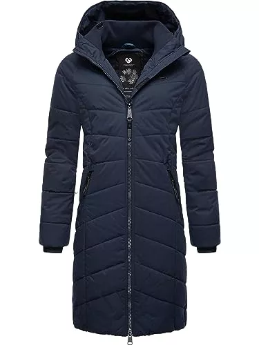 Ragwear Mäntel Ragwear Damen Wintermantel Warmer Steppmantel lang mit Kapuze Dizzie Coat XS-6XL