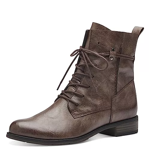 MARCO TOZZI Stiefel MARCO TOZZI Damen Stiefeletten zum Schnüren aus Kunstleder Flach