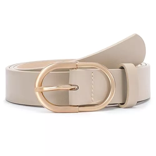 JasGood Gürtel JasGood Damen Ledergürtel für Jeanshosen Mode Goldschnalle Damen Kleid Gürtel