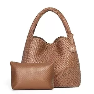 PS PETITE SIMONE Taschen & Rucksäcke PS PETITE SIMONE Tote Bag Handtasche Damen mit Handgelenkstaschen Geflochtene Tasche Mode Umhängetasche Shopper Schultertasche für Schule Arbeit Reisen Einkaufen Hazel