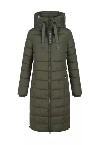 Navahoo Mäntel Navahoo Damen Winterjacke (XS-3XL) - Wind- & Wasserabweisend, große Kapuze, seitliche Gehschlitze, Steppmantel, Warme Jacke Frauen - N036