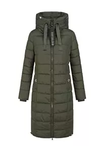 Navahoo Mäntel Navahoo Damen Winterjacke (XS-3XL) - Wind- & Wasserabweisend, große Kapuze, seitliche Gehschlitze, Steppmantel, Warme Jacke Frauen - N036