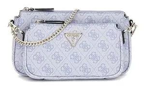 GUESS Taschen & Rucksäcke GUESS Noelle Double Pouch Crossbody Light Blue Logo