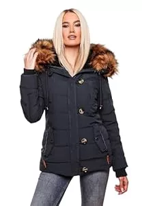 Navahoo Jacken Navahoo warme Damen Winter Stepp Jacke Teddyfell Winterjacke Parka Mantel B831