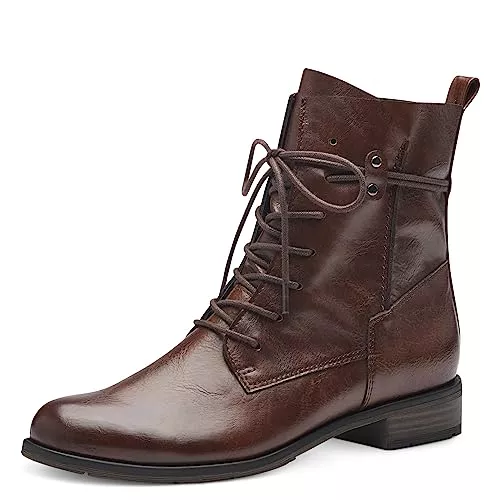 MARCO TOZZI Stiefel MARCO TOZZI Damen Stiefeletten zum Schnüren aus Kunstleder Flach