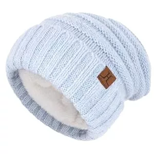 ZASFOU Hüte & Mützen ZASFOU Damen Winter Mütze Beanie mit Fleecefutter Warme Kunst Nerz Samt Wintermütze Thermo Strickmütze Mützen für Frauen Geschenk