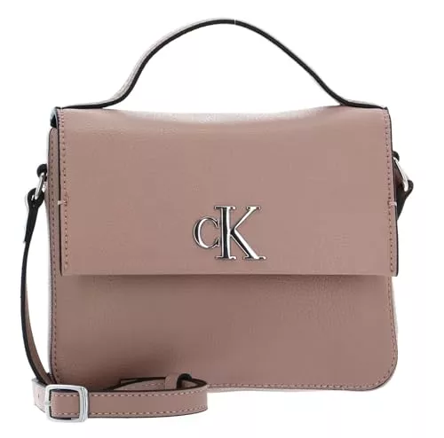 Calvin Klein Taschen & Rucksäcke Calvin Klein CKJ Minimal Monogram Boxy Flap Crossbody Bag 19 Cafe Au Lait